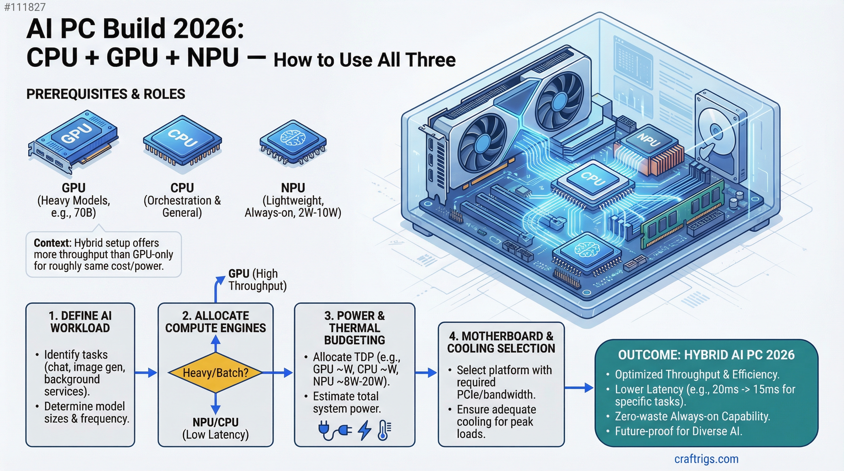 AI PC Build 2026: CPU + GPU + NPU — How to Use All Three — guide diagram