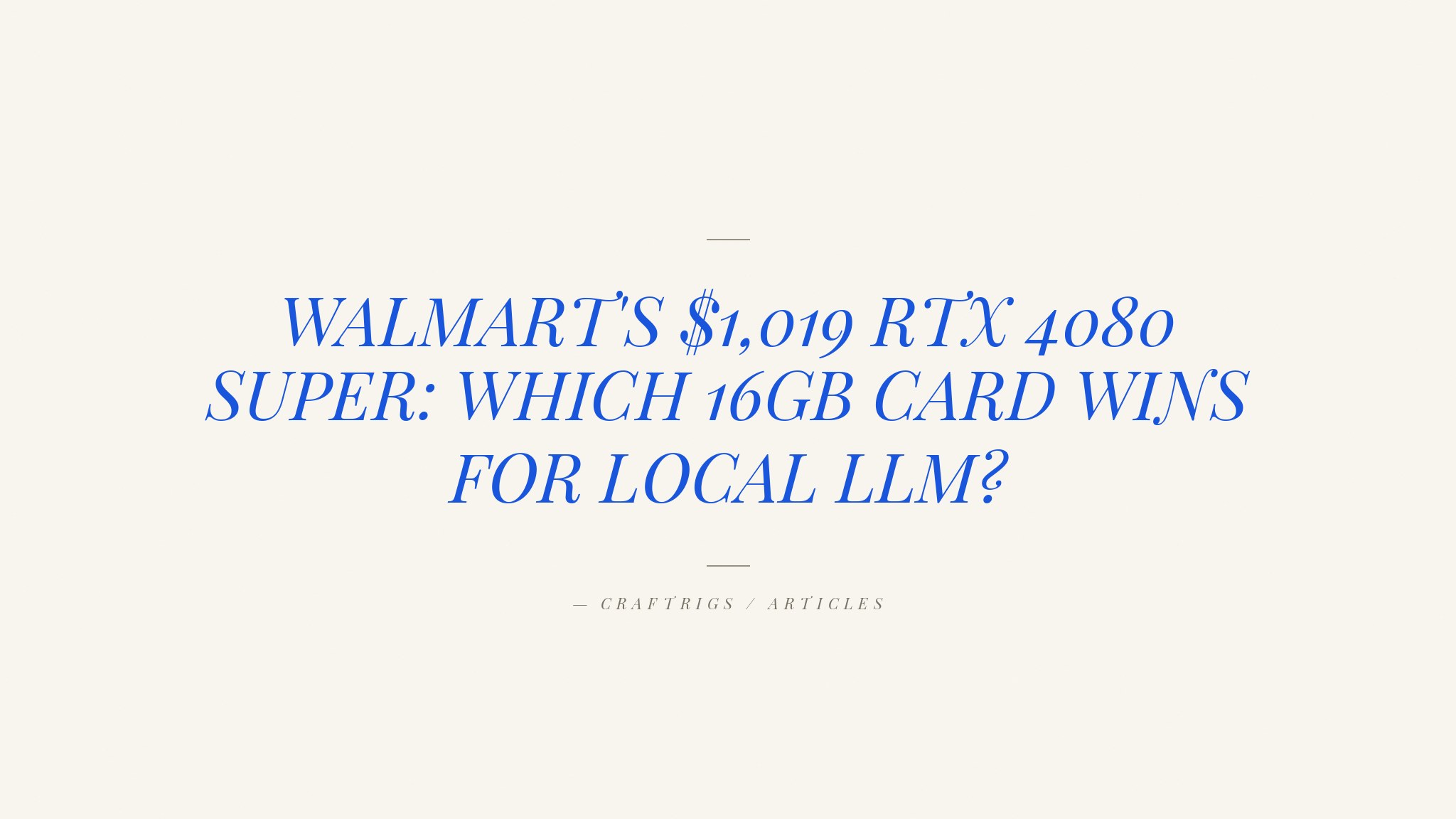 RTX 4080 Super: Is Walmart's $1,019 Clearance Deal Worth It?