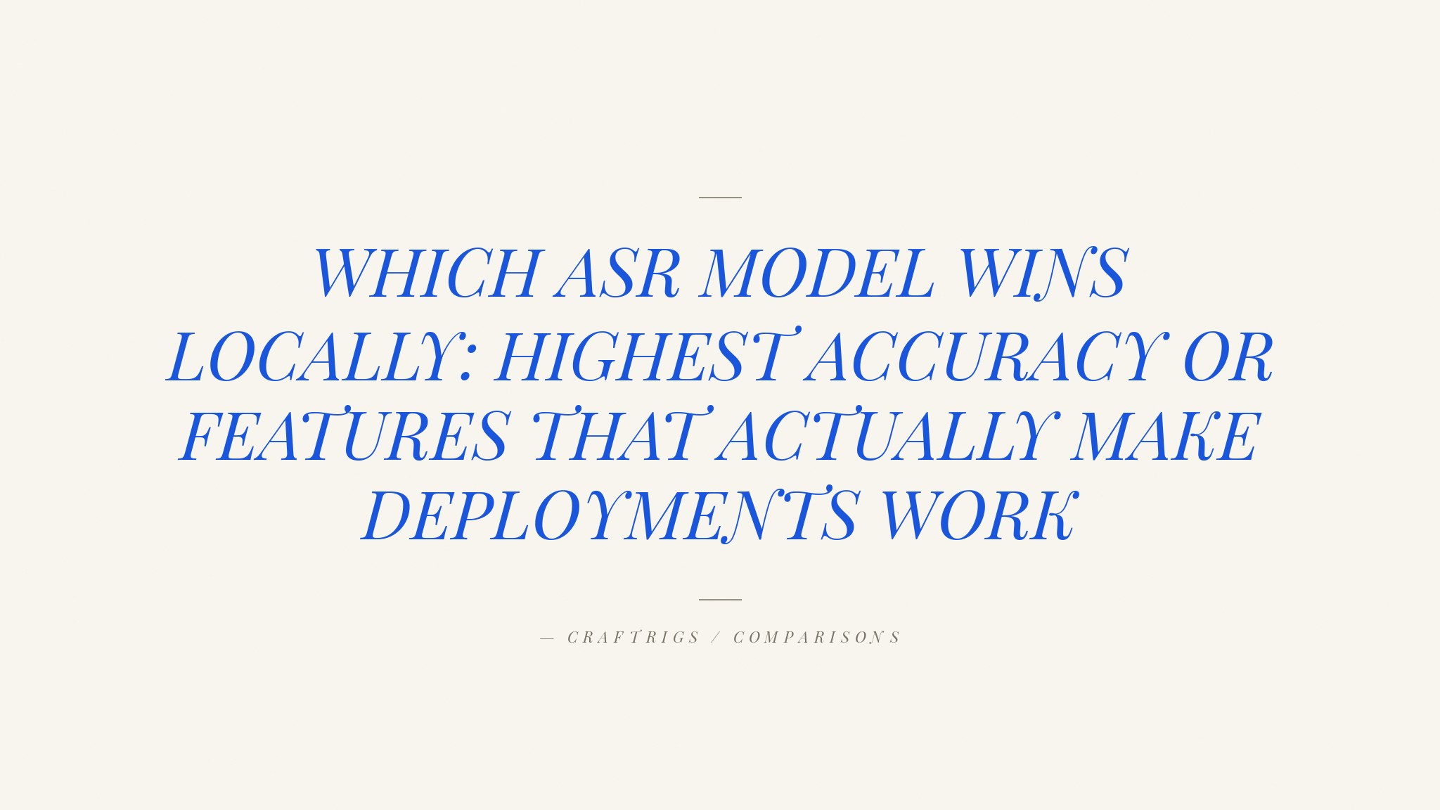 Cohere Transcribe vs Whisper Large V3: Which ASR Model to Run Locally?