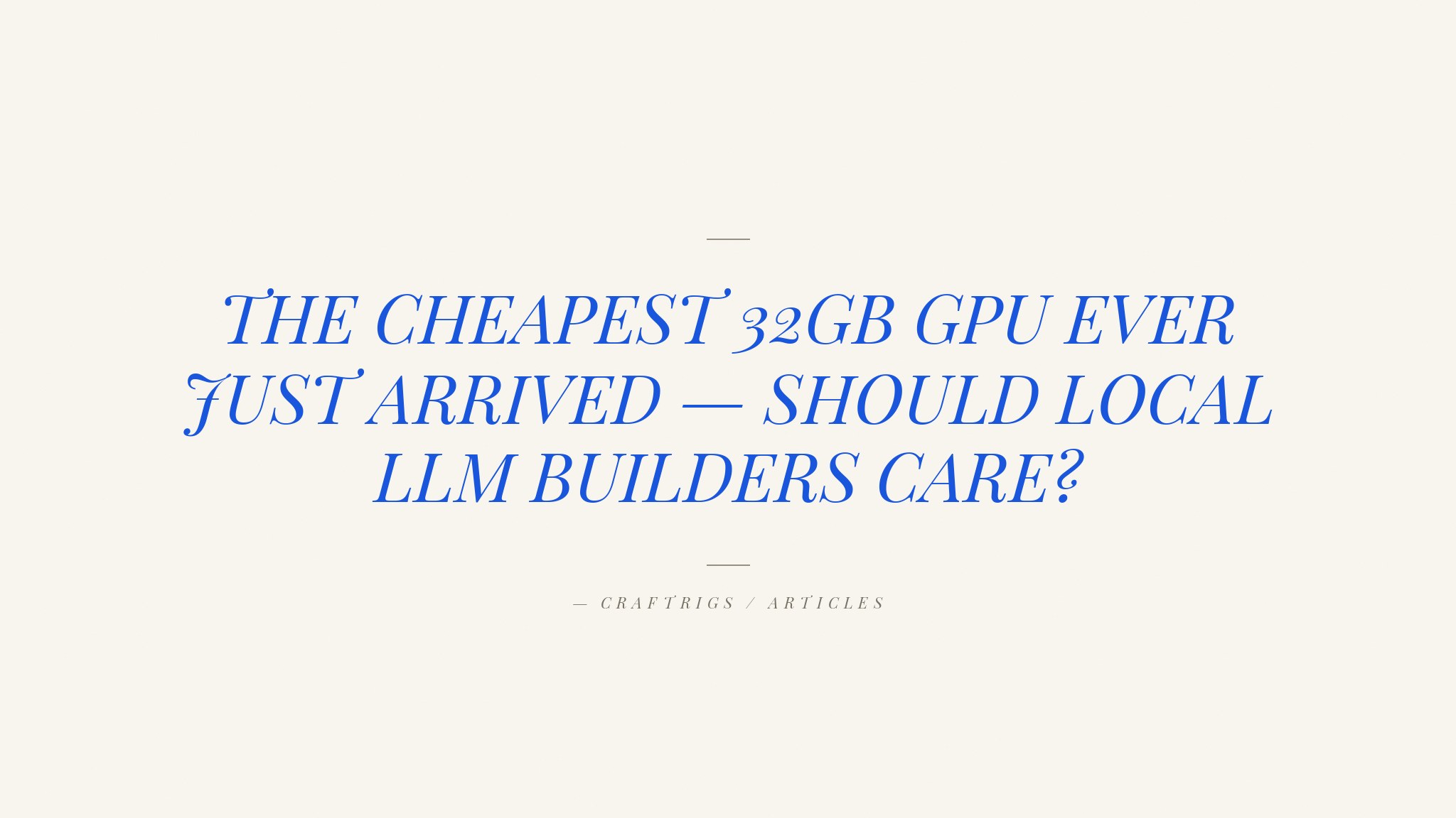 Intel Arc Pro B70 Is Already on Sale — Why Nobody Is Talking About It