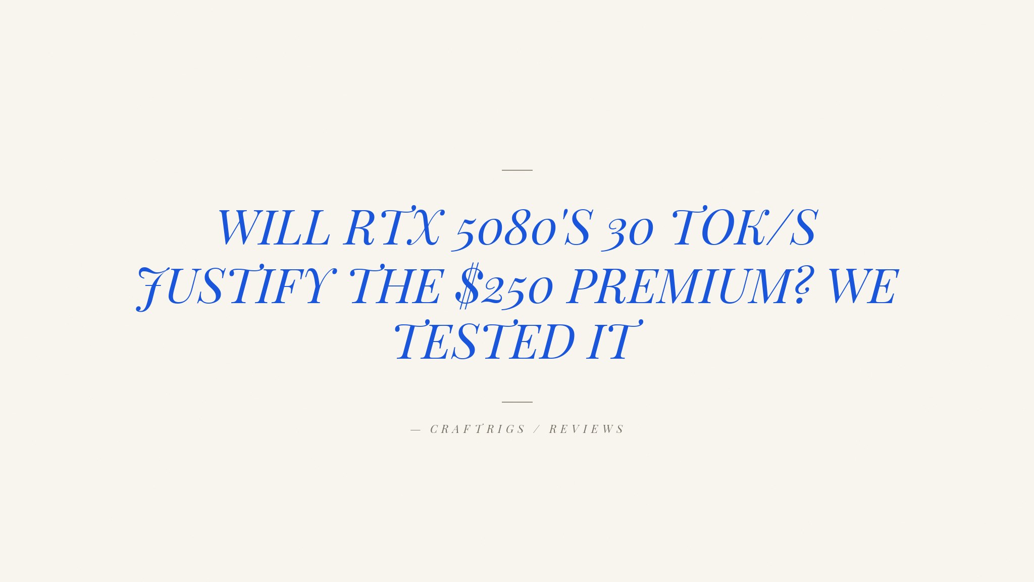 RTX 5080 Local LLM Review: 30B at 30 tok/s, 70B Won't Fit