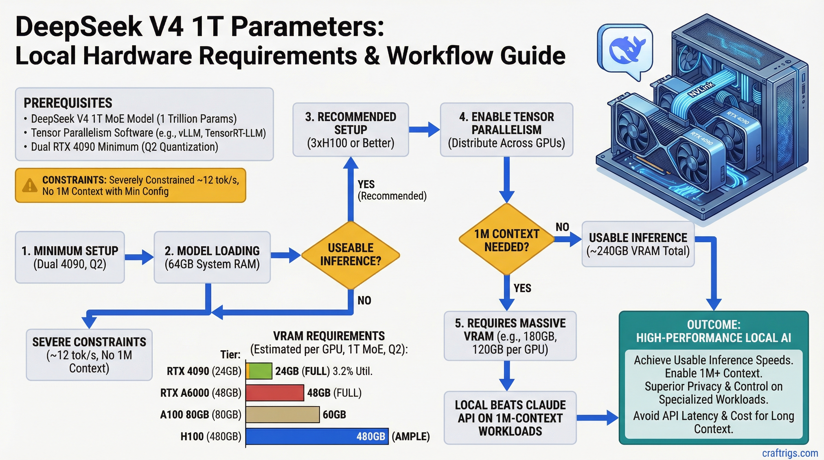 DeepSeek V4 Hardware Requirements: Running 1T Parameters Locally — guide diagram