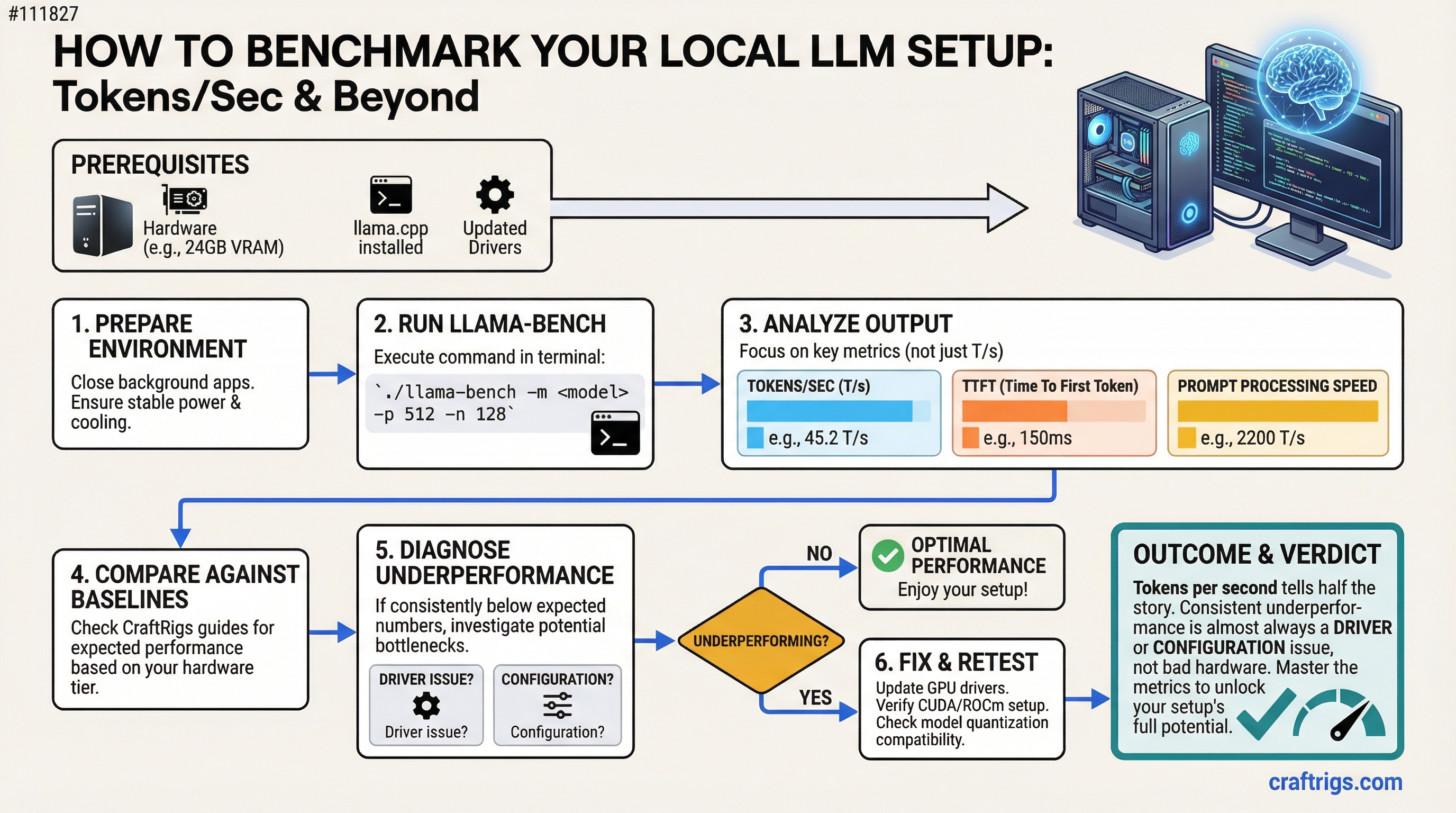 How to Benchmark Your Local LLM Setup: Tokens/Sec and Beyond — guide diagram