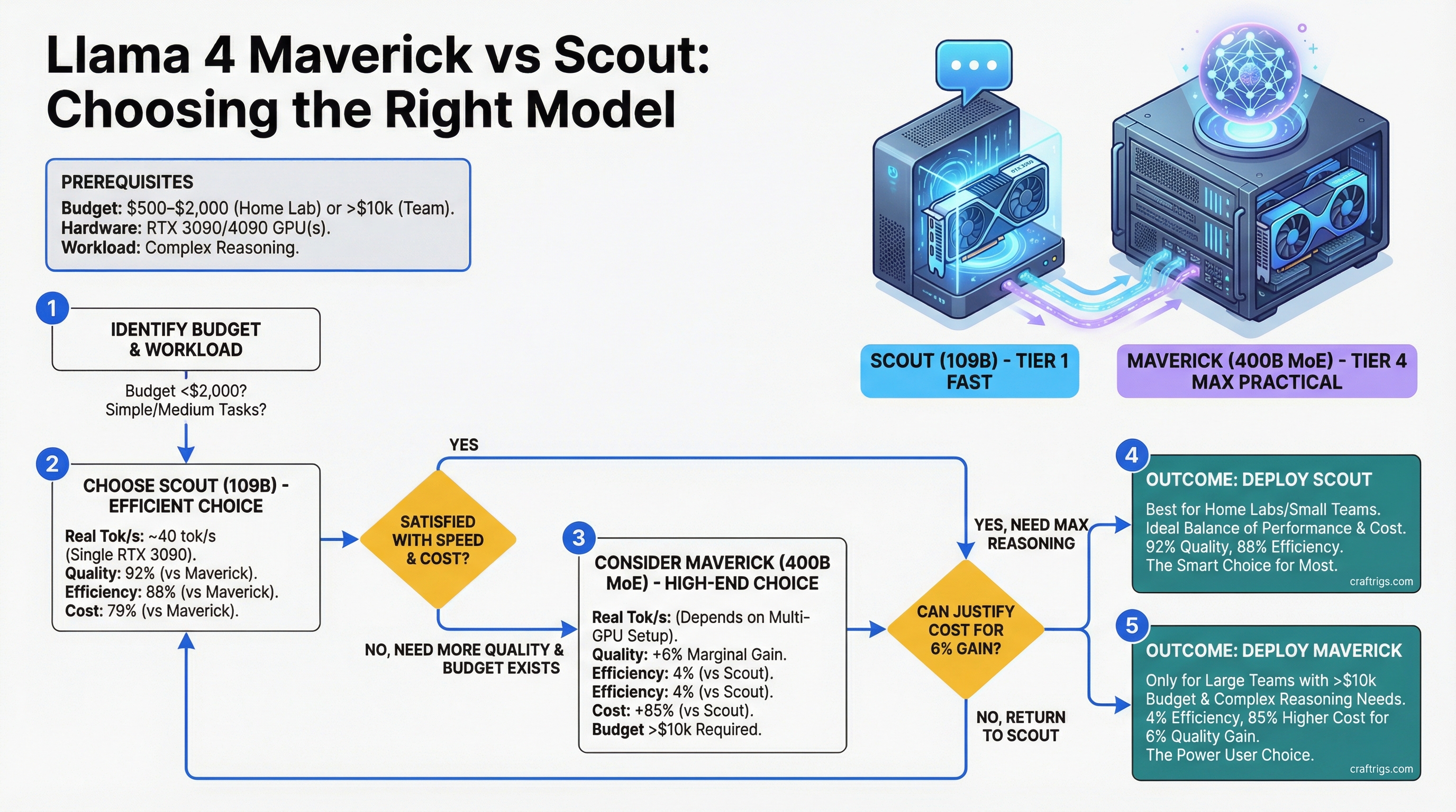 Llama 4 Maverick vs Scout: Which Frontier Model Fits Your Hardware? — guide diagram