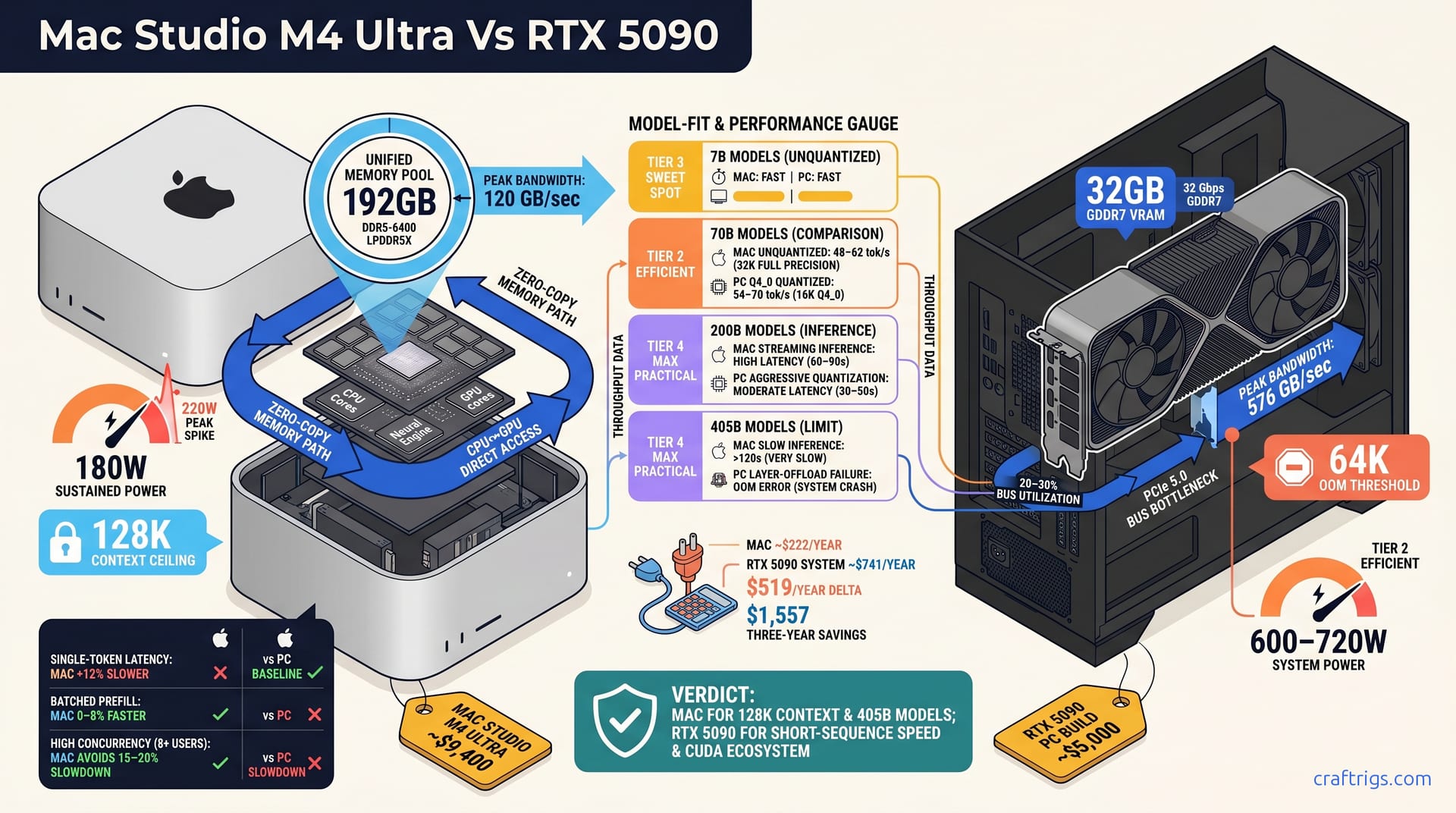 Mac Studio M4 Ultra vs RTX 5090: Which GPU Wins for Local LLM Inference? — diagram