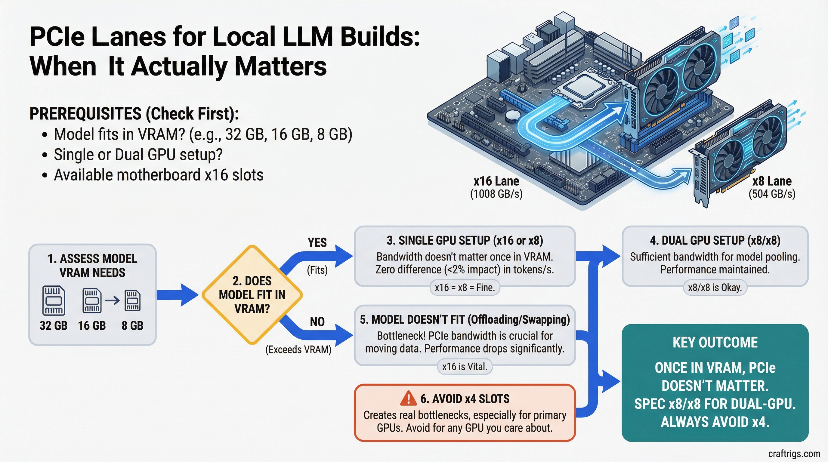 PCIe Lanes for Local LLM Builds: When It Actually Matters — guide diagram