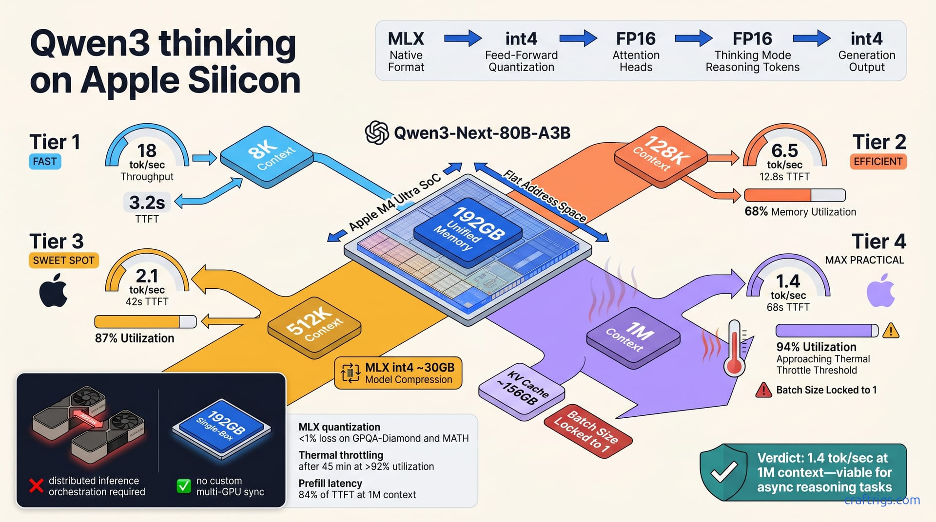 Qwen3-Next-80B-A3B Thinking: 1M Context on Apple Silicon MLX — diagram