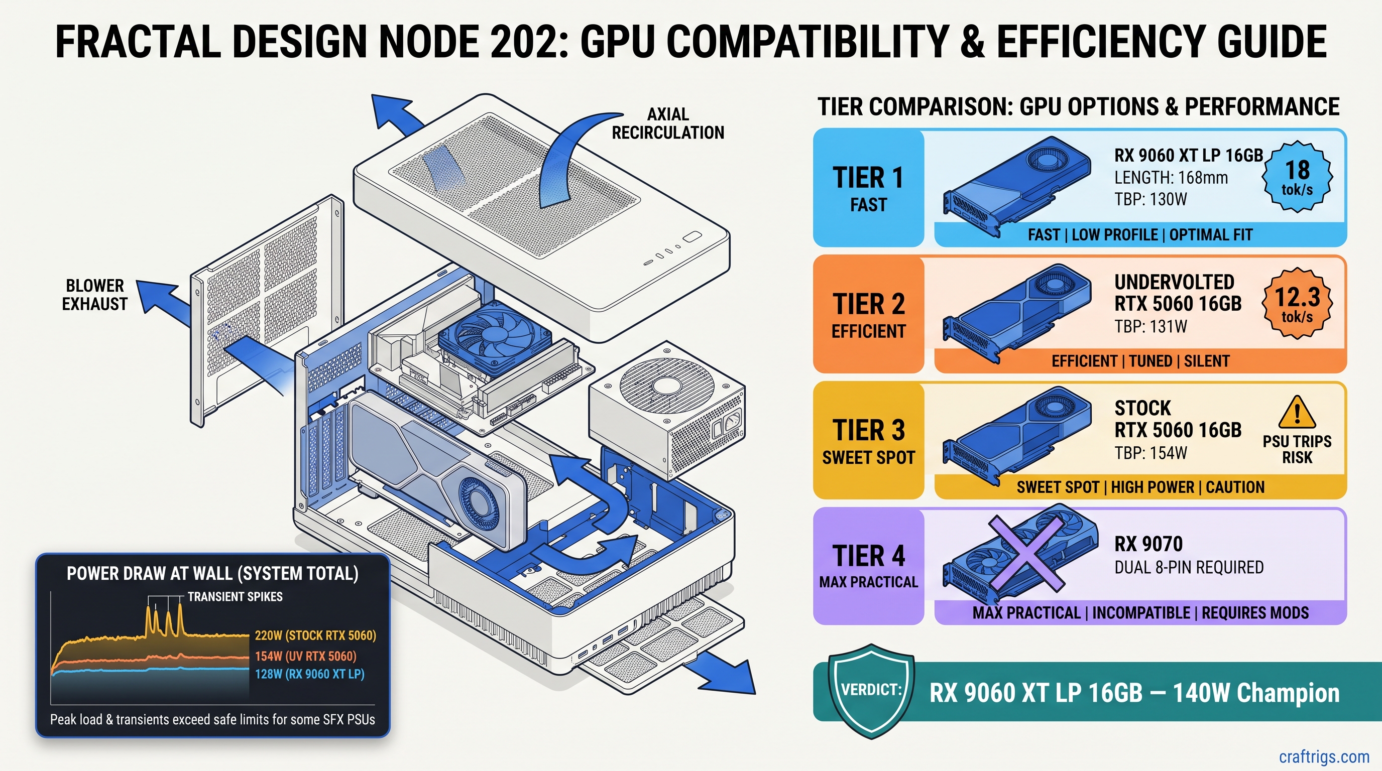 SFF Local LLM Build: Best GPU for a 140W Single-8-Pin Chassis in 2026 — diagram