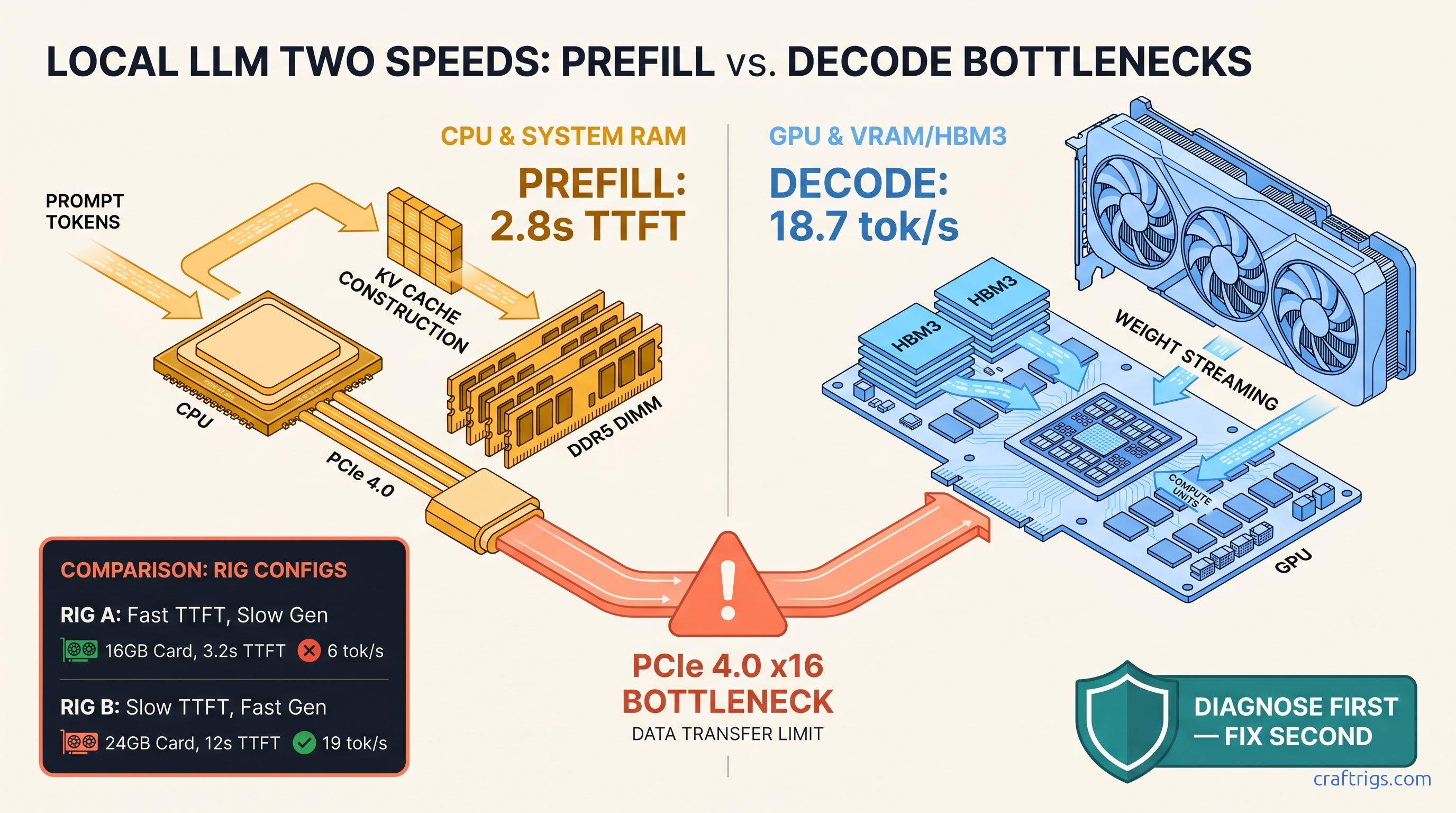 Slow Time-to-First-Token vs. Slow Generation: They're Different Problems — diagram